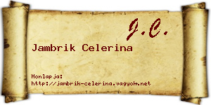 Jambrik Celerina névjegykártya